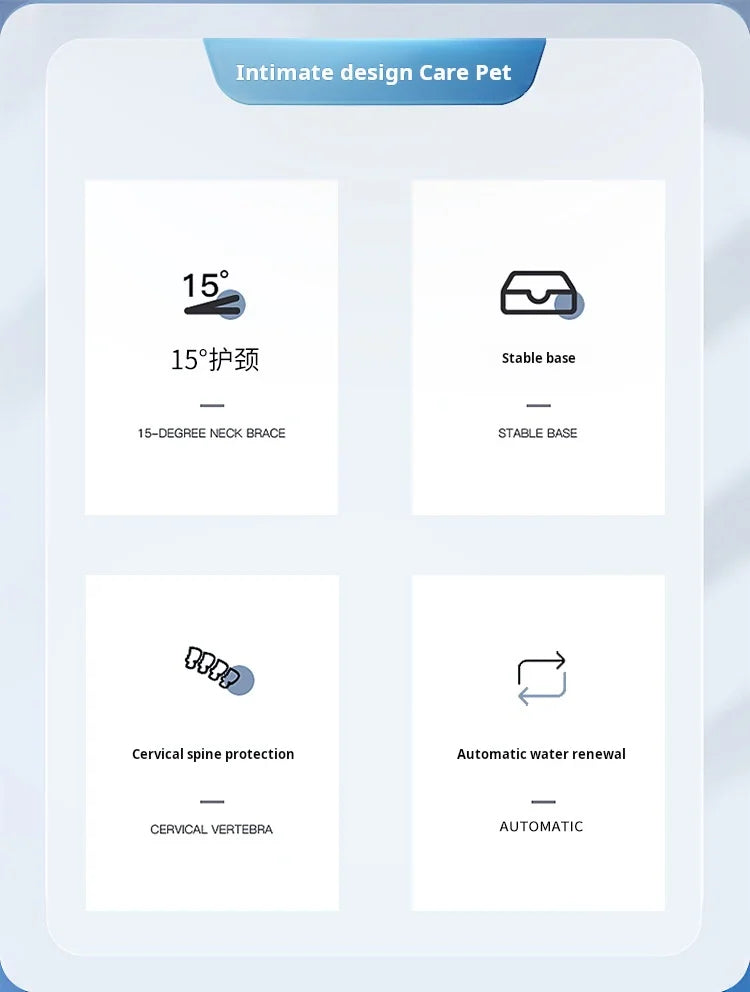 Pet Bowls With Water Feeder, 3 In 1 Ear Design