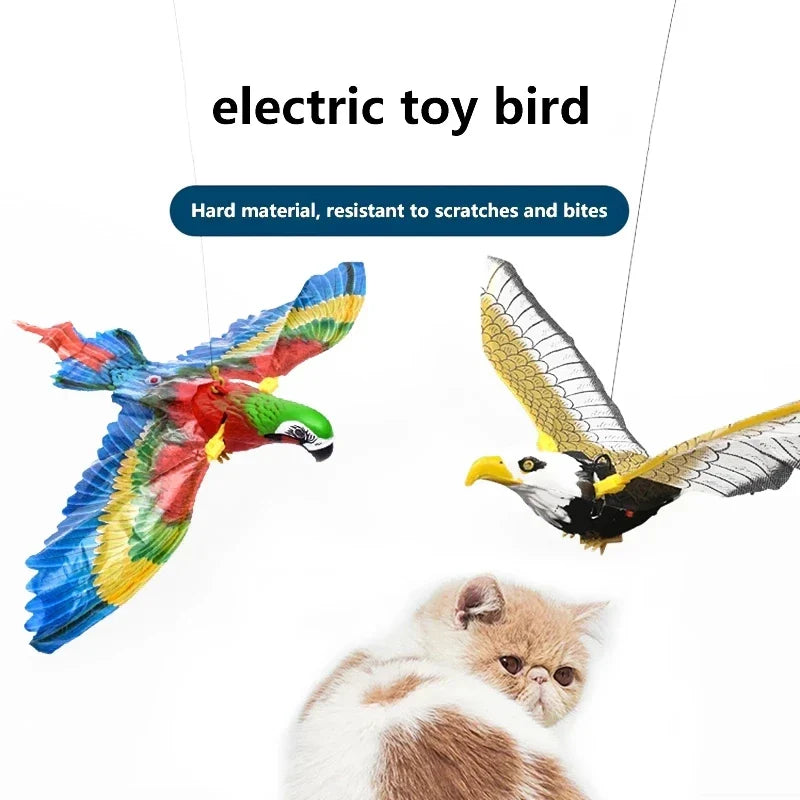 Simulation Bird Interactive Cat Toys Electric Hanging Eagle Flying Bird.