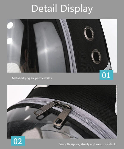 Pet Cat Carrying Bag - Space Pet Backpacks Breathable Portable Transparent Backpack for Puppy Dog Transport Carrier Space Capsule Bags