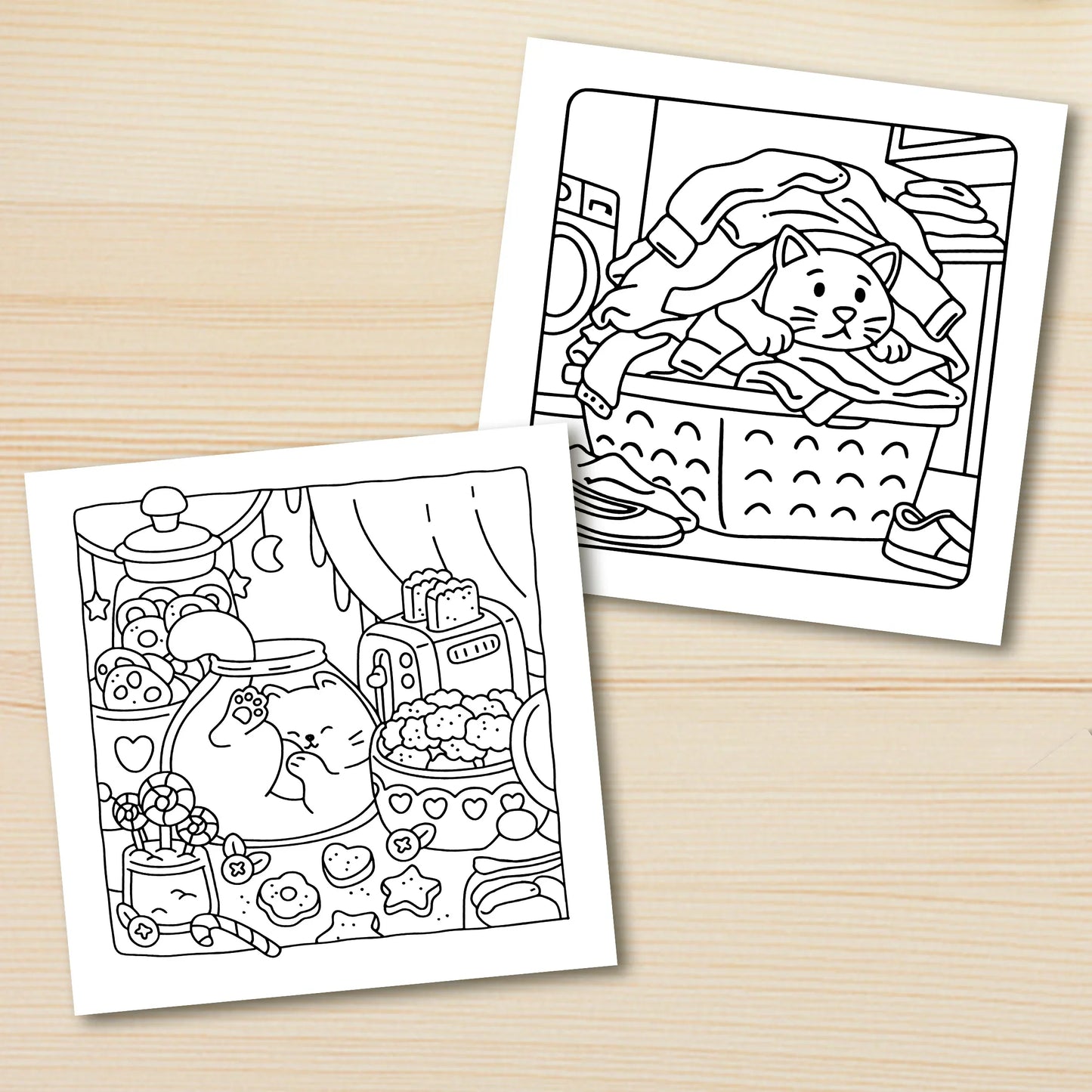 Cat Life Coloring Book