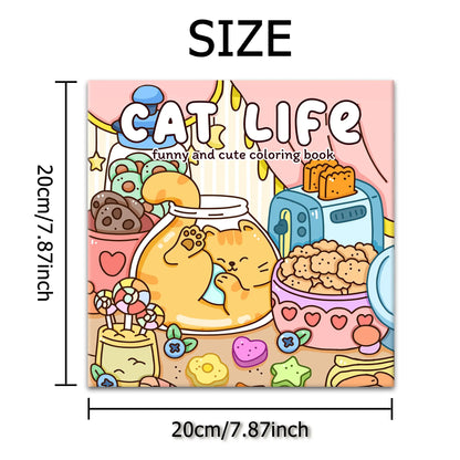 Cat Life Coloring Book