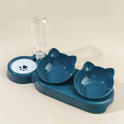 Pet Bowls With Water Feeder, 3 In 1 Ear Design