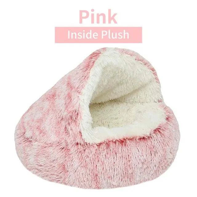 2-in-1 Cat Snuggle Cave – Plush Bed for Aussie Cats
