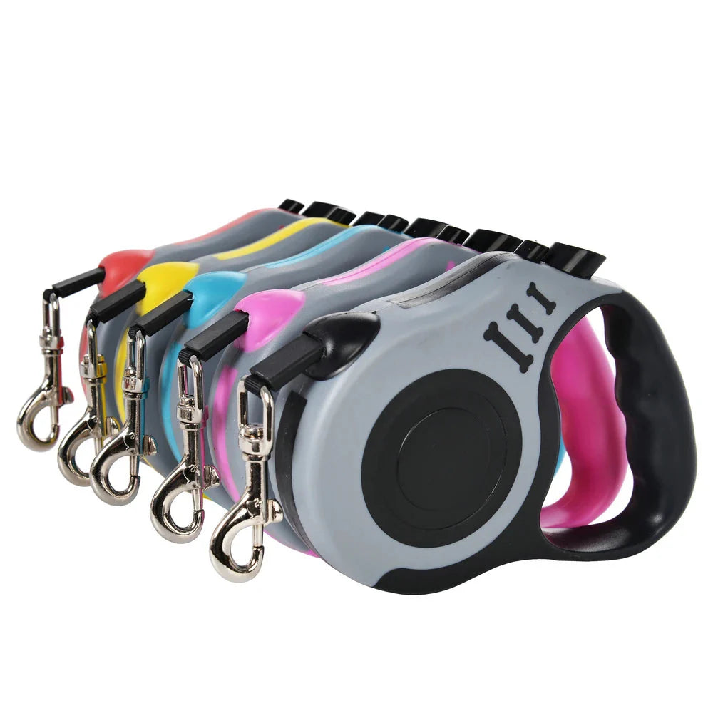 FlexiLeash Retractable Dog Leash | 3m/5m Tangle-Free Walking Lead