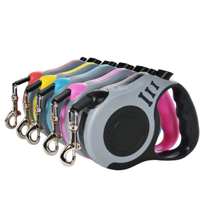 FlexiLeash Retractable Dog Leash | 3m/5m Tangle-Free Walking Lead