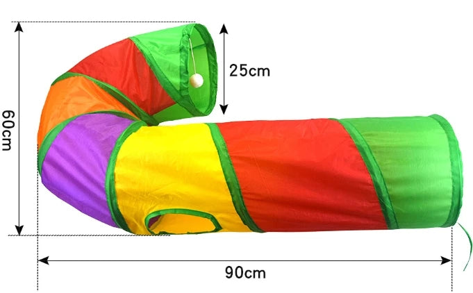 Hot Cat Tunnel Pet Tube Collapsible Play Toy Puzzle, Exercising, Hiding Training Pet Toys
