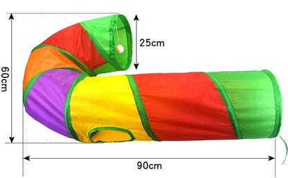 Hot Cat Tunnel Pet Tube Collapsible Play Toy Puzzle, Exercising, Hiding Training Pet Toys