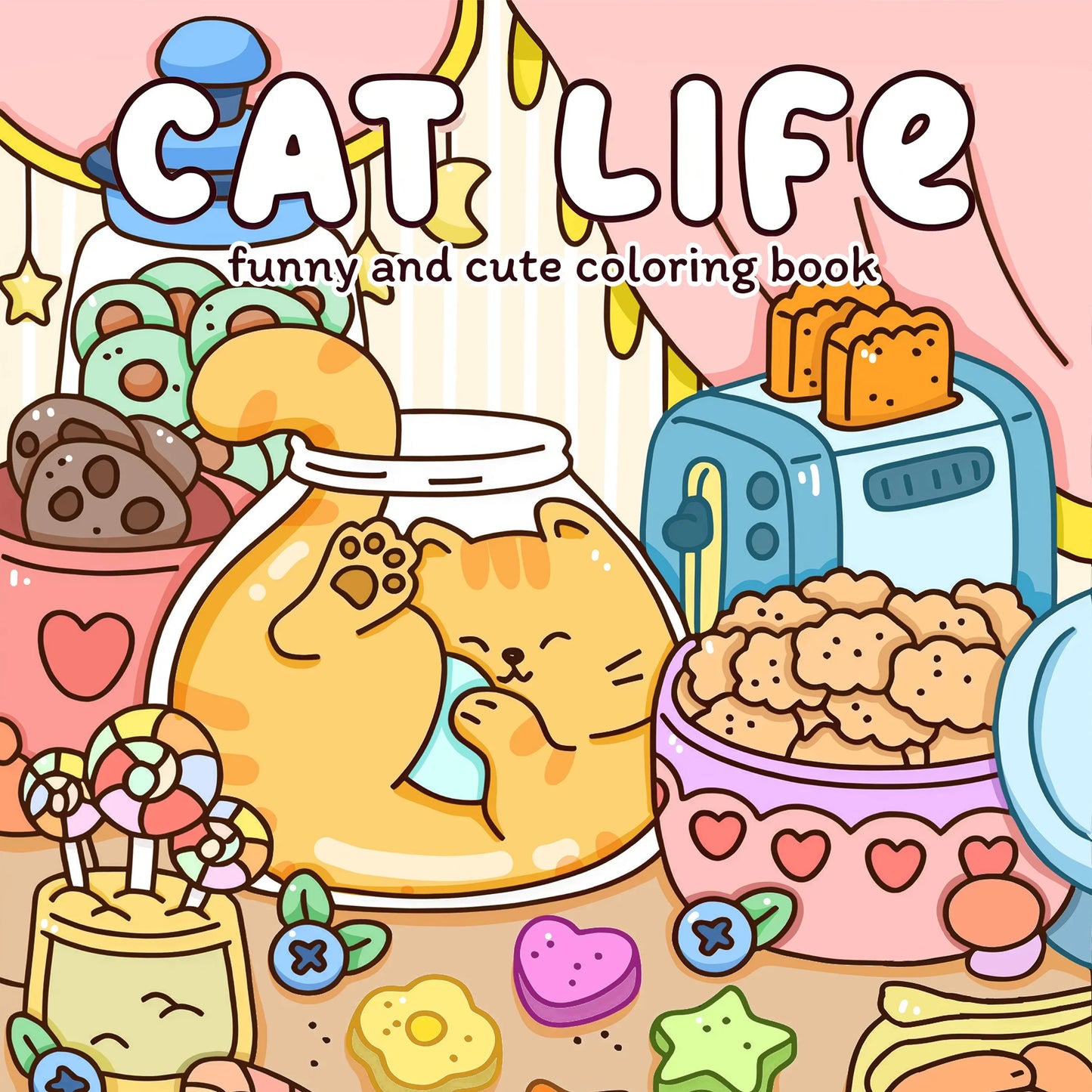 Cat Life Coloring Book