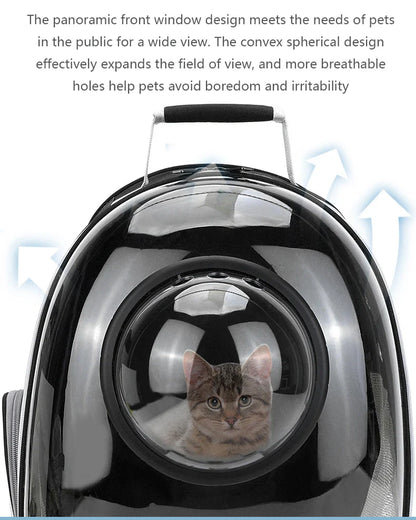 Pet Cat Carrying Bag - Space Pet Backpacks Breathable Portable Transparent Backpack for Puppy Dog Transport Carrier Space Capsule Bags