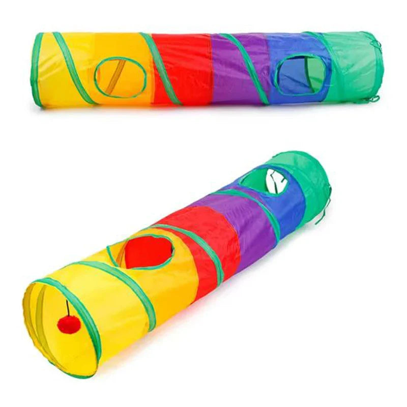 Hot Cat Tunnel Pet Tube Collapsible Play Toy Puzzle, Exercising, Hiding Training Pet Toys