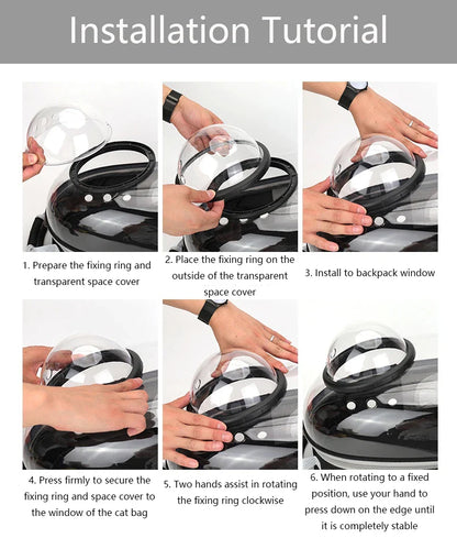 Pet Cat Carrying Bag - Space Pet Backpacks Breathable Portable Transparent Backpack for Puppy Dog Transport Carrier Space Capsule Bags