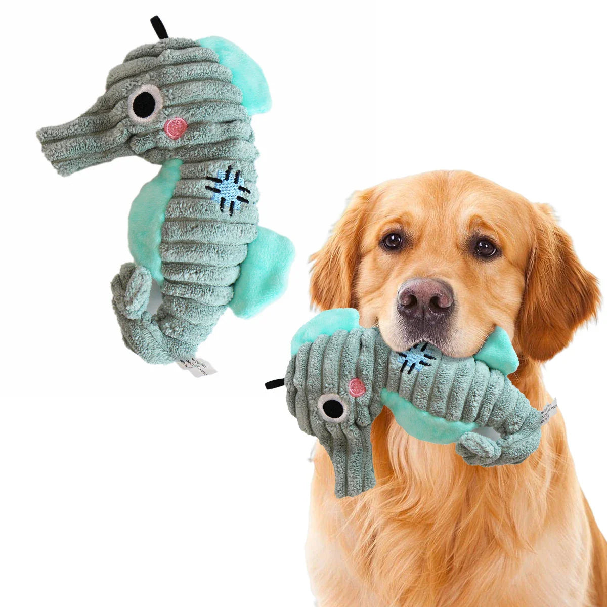 🐶 Plush Toys for Small Dogs – Squeaky Soft Ocean Series