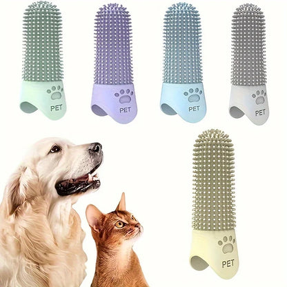 Silicone Pet Finger Toothbrush – Soft Gum Protection & Tartar Removal for Dogs and Cats