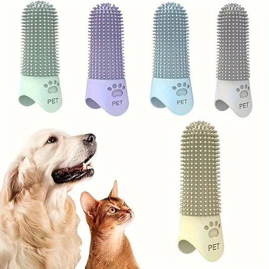 Silicone Pet Finger Toothbrush – Soft Gum Protection & Tartar Removal for Dogs and Cats