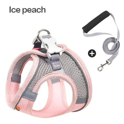 Cats Dog Accessories Small Dog Collar Safety Vest Pet Chest Rope Dogs Cover Breathable Adjustable Harnesses Supplies Products