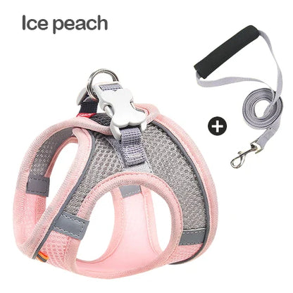 Cats Dog Accessories Small Dog Collar Safety Vest Pet Chest Rope Dogs Cover Breathable Adjustable Harnesses Supplies Products