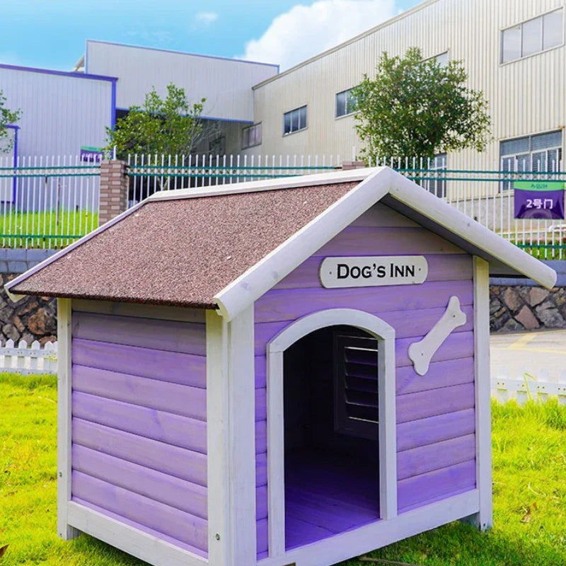 Solid Wood Dog House Large Outdoor Dog House Pet Dogs Park Pets Puppy Bed's Dogs Kennel Crate Little Houses and Rooms for Living