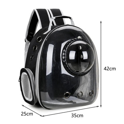 Pet Cat Carrying Bag - Space Pet Backpacks Breathable Portable Transparent Backpack for Puppy Dog Transport Carrier Space Capsule Bags