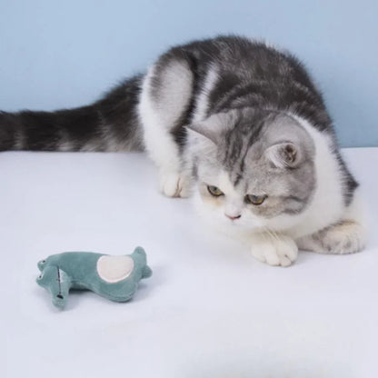 Cute Plush Cat Chew Toy - Interactive Molar Bite Toy
