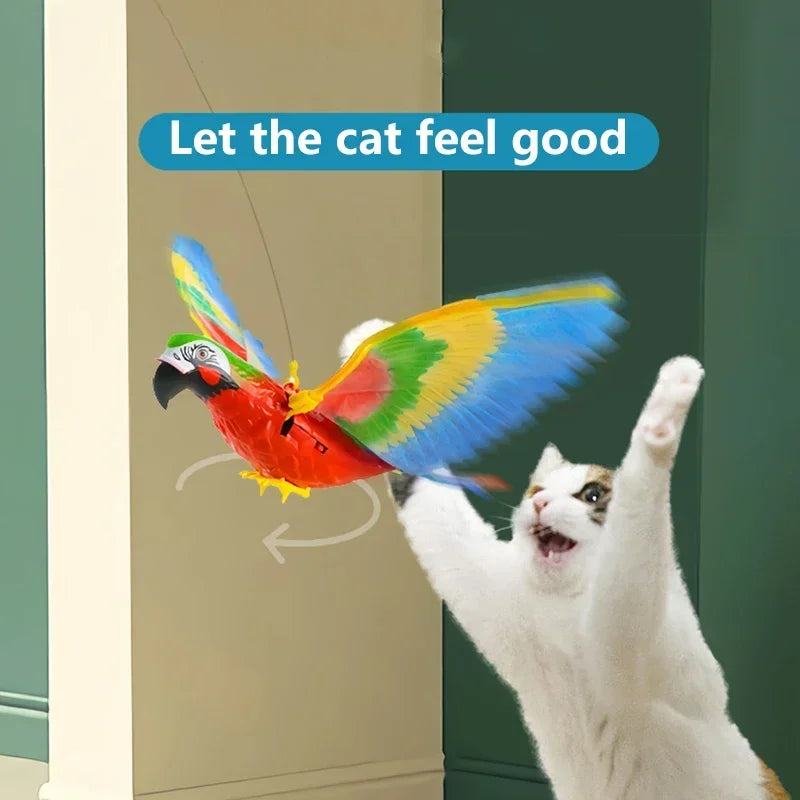 Simulation Bird Interactive Cat Toys Electric Hanging Eagle Flying Bird.