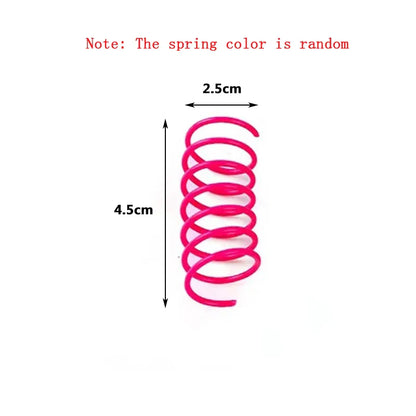 Plastic Spring Cat Toy, Colorful Jumping Bounce Springs for Cats, Scratch-Resistant Bite-Safe Interactive Kitten Toy