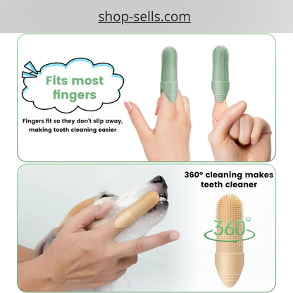 Silicone Pet Finger Toothbrush – Soft Gum Protection & Tartar Removal for Dogs and Cats