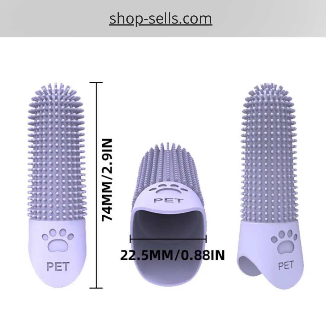 Silicone Pet Finger Toothbrush – Soft Gum Protection & Tartar Removal for Dogs and Cats