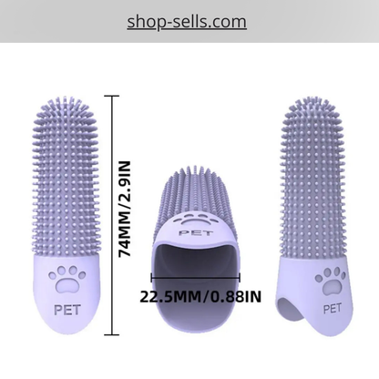 Silicone Pet Finger Toothbrush – Soft Gum Protection & Tartar Removal for Dogs and Cats