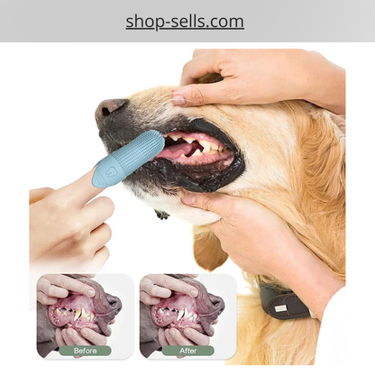 Silicone Pet Finger Toothbrush – Soft Gum Protection & Tartar Removal for Dogs and Cats